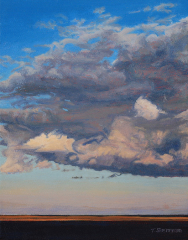 Sunset Clouds Over Monomoy by Tom Steinmann, Oil, Size